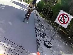 Ponytail girl sucks his rod