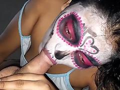 Freckled granny plunges a toy into her wet cunt